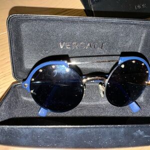 Used.  Blue. Scratches.